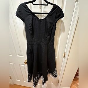 Eshakti Size 12 Black Cotton Dress with Decorative Bottom